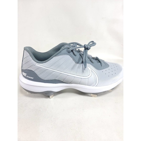 Nike Baseball Cleats Alpha Huarache Varsity 4 Low Gray DJ6516-012 (Men's Size 7) - Picture 1 of 7